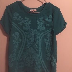 Green/Blue Embroidered Shirt
